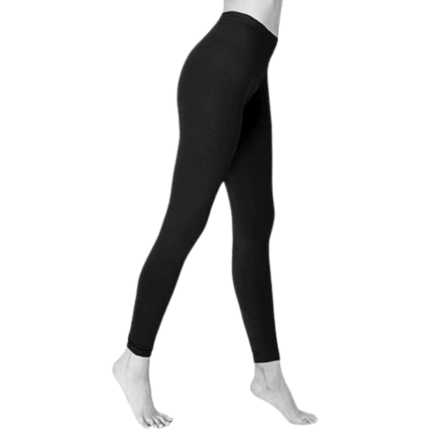 Full-Length Cotton Gym Leggings – High-Waist Stretchy Slim Fit Yoga Pants, Breathable Non-See-Through Cotton Workout Leggings